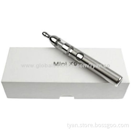 Fashion slim Stainless steel mini x9 510 thread mini protank atomizer